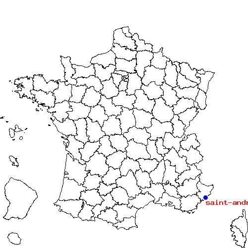 localisation sur le carte de saint-andre-de-la-roche 