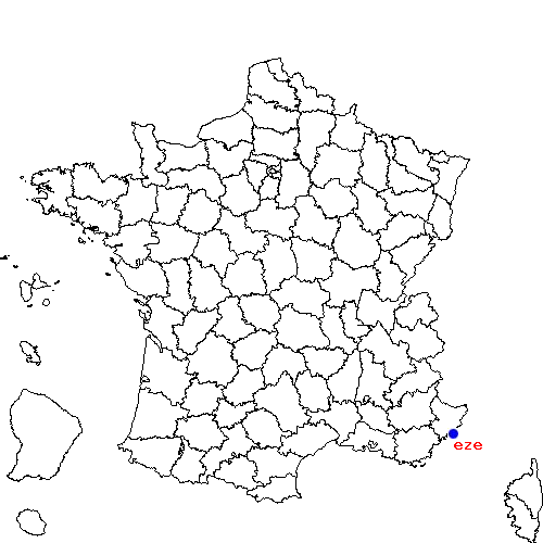 localisation sur le carte de eze 