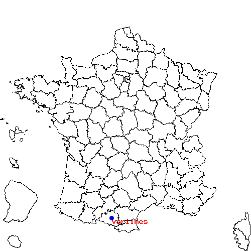 localisation sur le carte de varilhes 