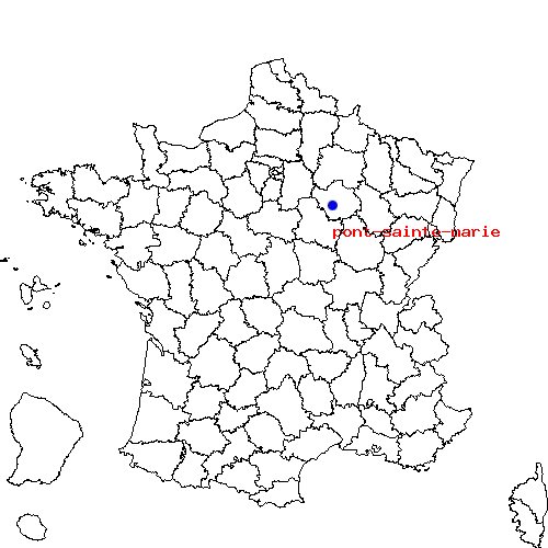 localisation sur le carte de pont-sainte-marie 