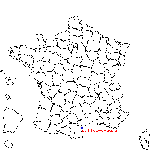 localisation sur le carte de salles-d-aude 