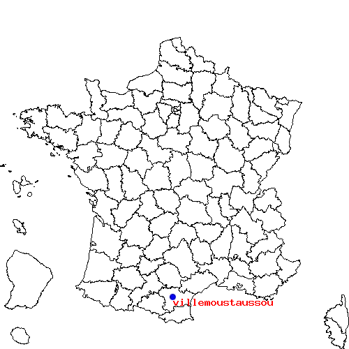 localisation sur le carte de villemoustaussou 