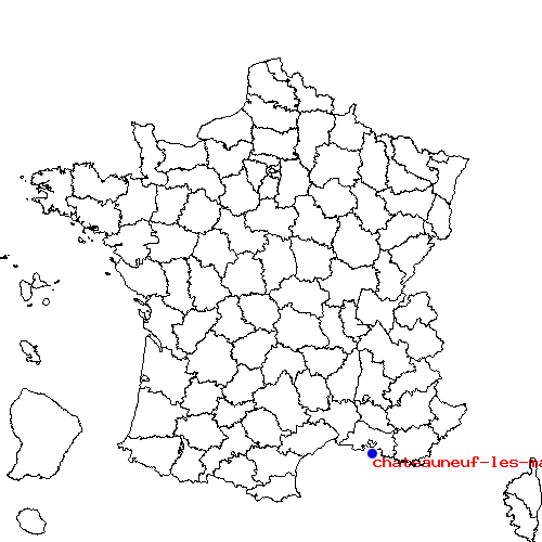 localisation sur le carte de chateauneuf-les-martigues 