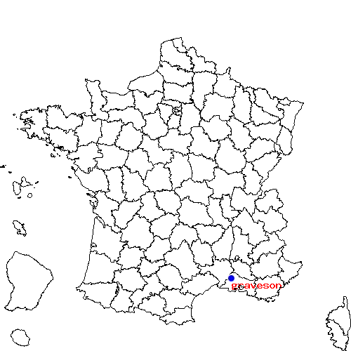 localisation sur le carte de graveson 