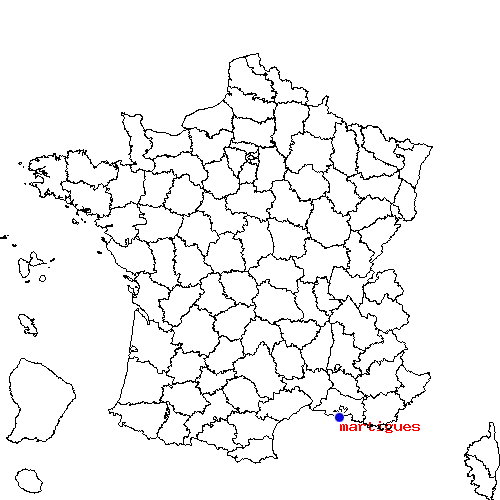 martigues sur la carte de France localisation sur le carte de martigues