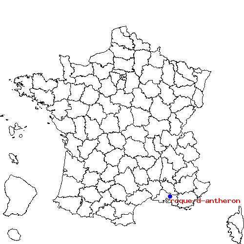 localisation sur le carte de roque-d-antheron 