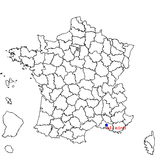 localisation sur le carte de alleins 