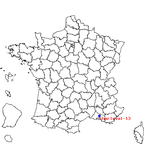 localisation sur le carte de charleval-13 