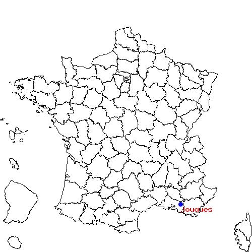 localisation sur le carte de jouques 