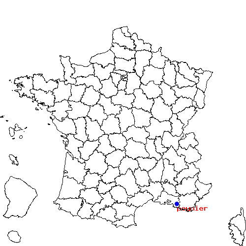 localisation sur le carte de peynier 