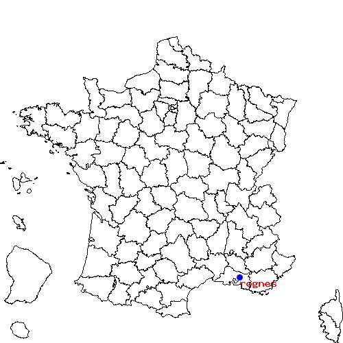 localisation sur le carte de rognes 