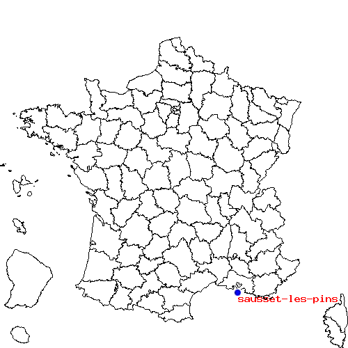 localisation sur le carte de sausset-les-pins 