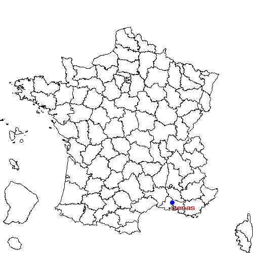 localisation sur le carte de senas 