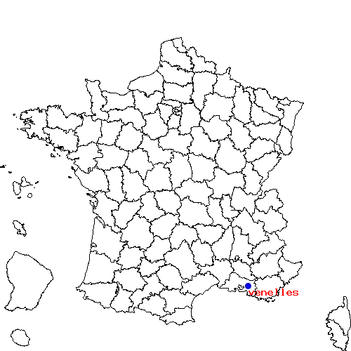 localisation sur le carte de venelles 