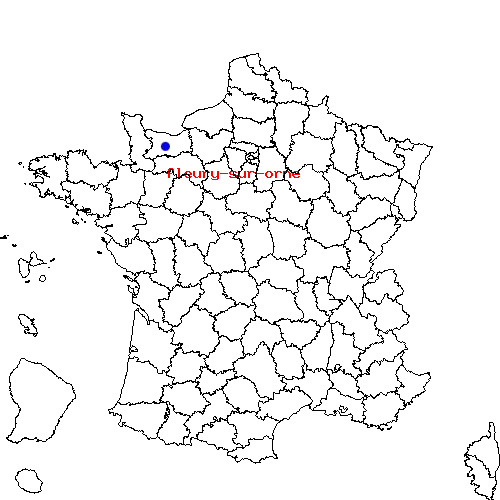 localisation sur le carte de fleury-sur-orne 