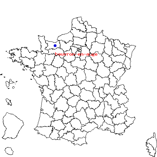 localisation sur le carte de beuvron-en-auge 