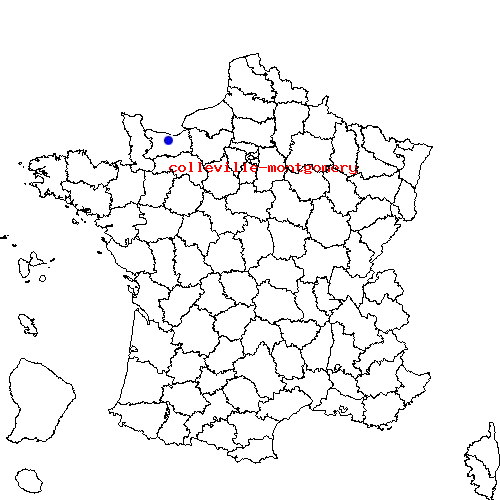 localisation sur le carte de colleville-montgomery 