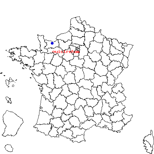 localisation sur le carte de ouistreham 