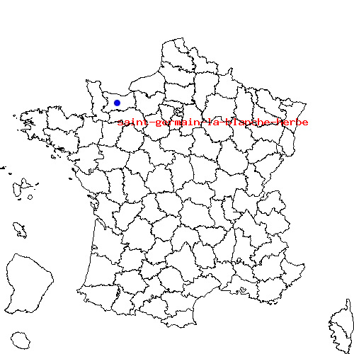 localisation sur le carte de saint-germain-la-blanche-herbe 