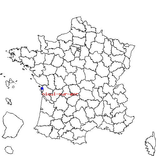 localisation sur le carte de nieul-sur-mer 