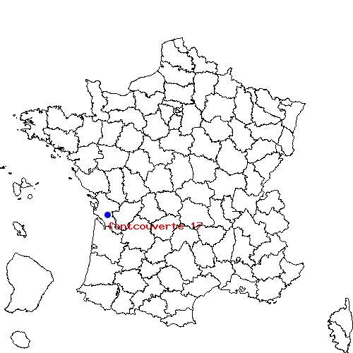 localisation sur le carte de fontcouverte-17 