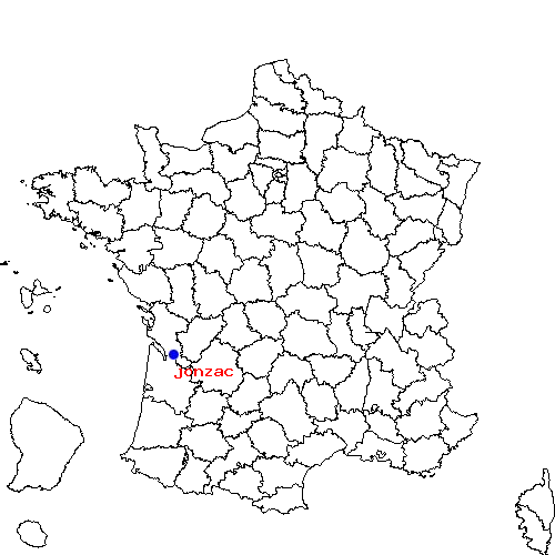 localisation sur le carte de jonzac 