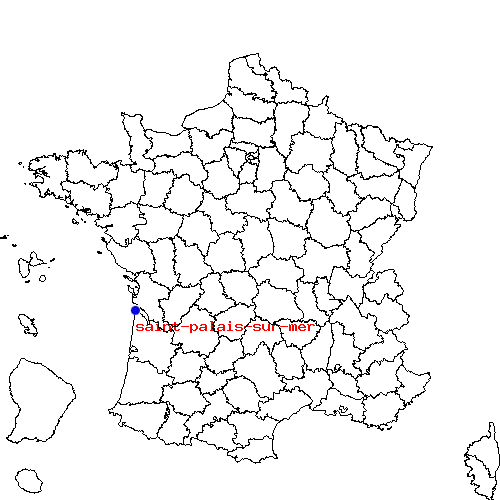 localisation sur le carte de saint-palais-sur-mer 