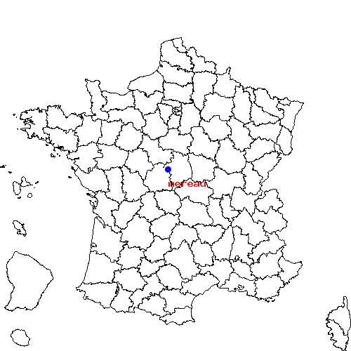 localisation sur le carte de mereau 