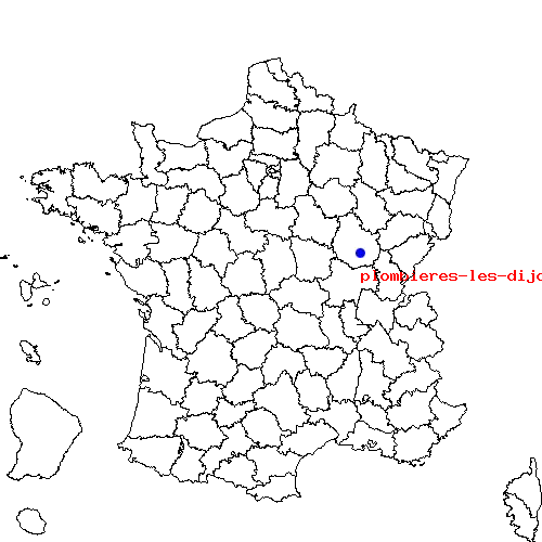 localisation sur le carte de plombieres-les-dijon 