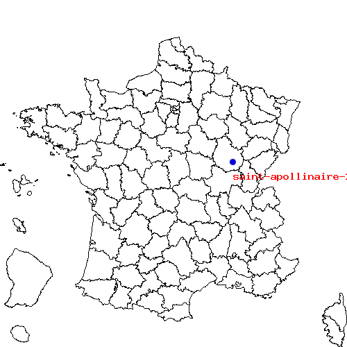 localisation sur le carte de saint-apollinaire-21 