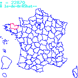 localisation sur le carte de Île-de-Bréhat 22870