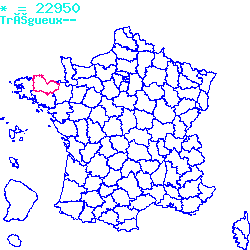 localisation sur le carte de Trégueux 22950