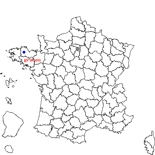 localisation sur le carte de graces 