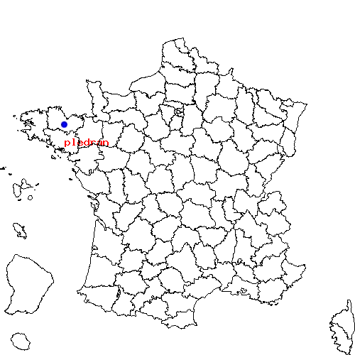 localisation sur le carte de pledran 