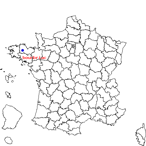 localisation sur le carte de bourbriac 