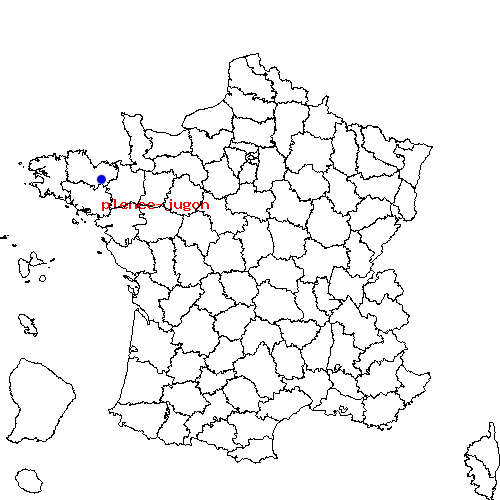 localisation sur le carte de plenee-jugon 