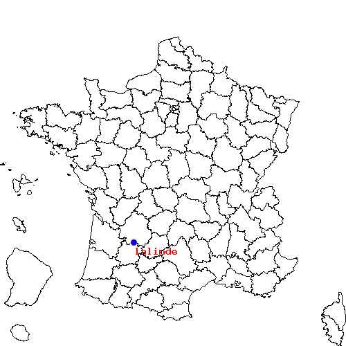 localisation sur le carte de lalinde 