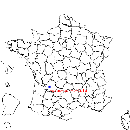 localisation sur le carte de razac-sur-l-isle 