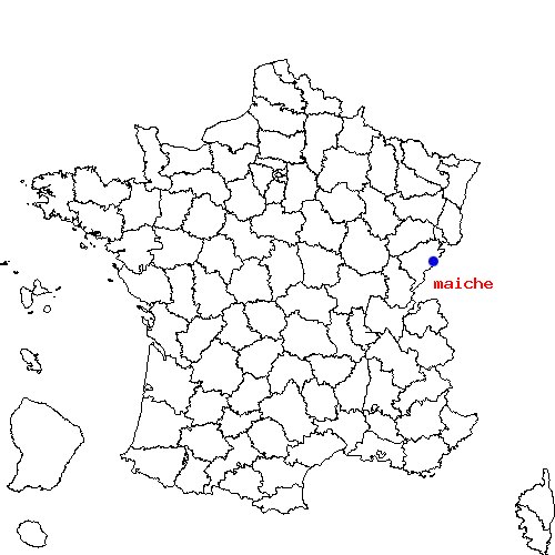 localisation sur le carte de maiche 