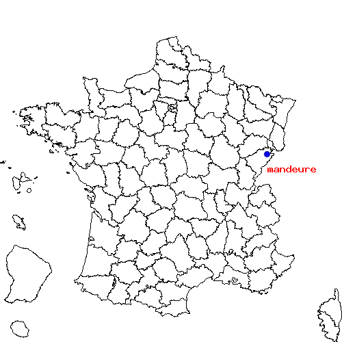 localisation sur le carte de mandeure 