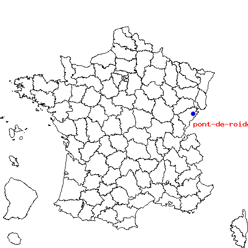 localisation sur le carte de pont-de-roide 