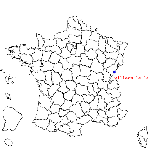 localisation sur le carte de villers-le-lac 