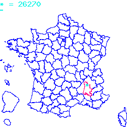 localisation sur le carte de Saulce-sur-Rhône 26270