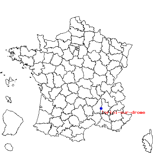 localisation sur le carte de loriol-sur-drome 