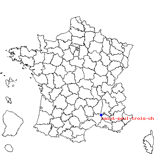 localisation sur le carte de saint-paul-trois-chateaux 