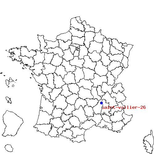 localisation sur le carte de saint-vallier-26 