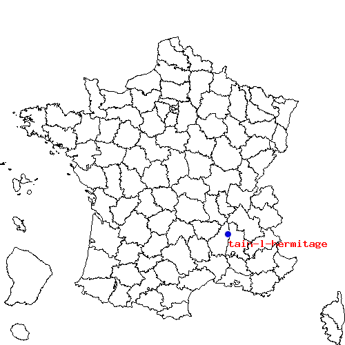 localisation sur le carte de tain-l-hermitage 