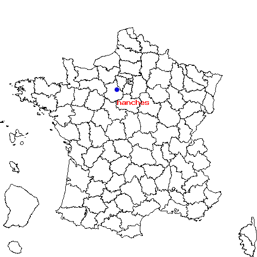 localisation sur le carte de hanches 