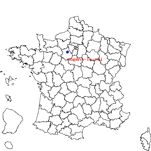 localisation sur le carte de nogent-le-roi 