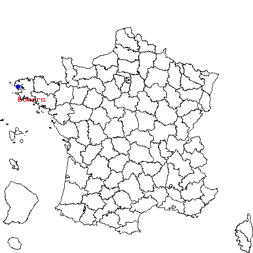 localisation sur le carte de bohars 